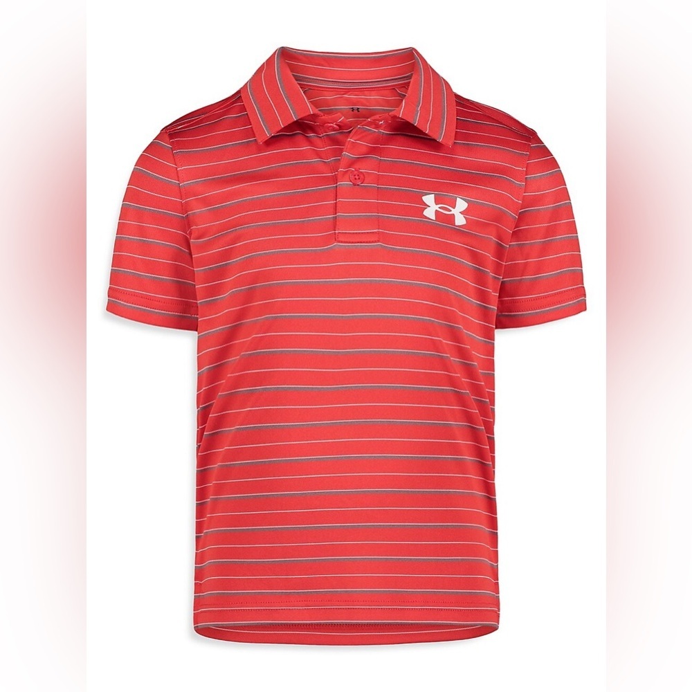 Kids Boy’s 3T Under Armour  Stripe Golf Shirt NWT